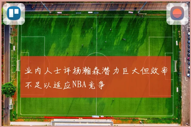 业内人士评杨瀚森潜力巨大但效率不足以适应NBA竞争
